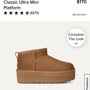 UGG Tan Ultra Mini Platform Boots